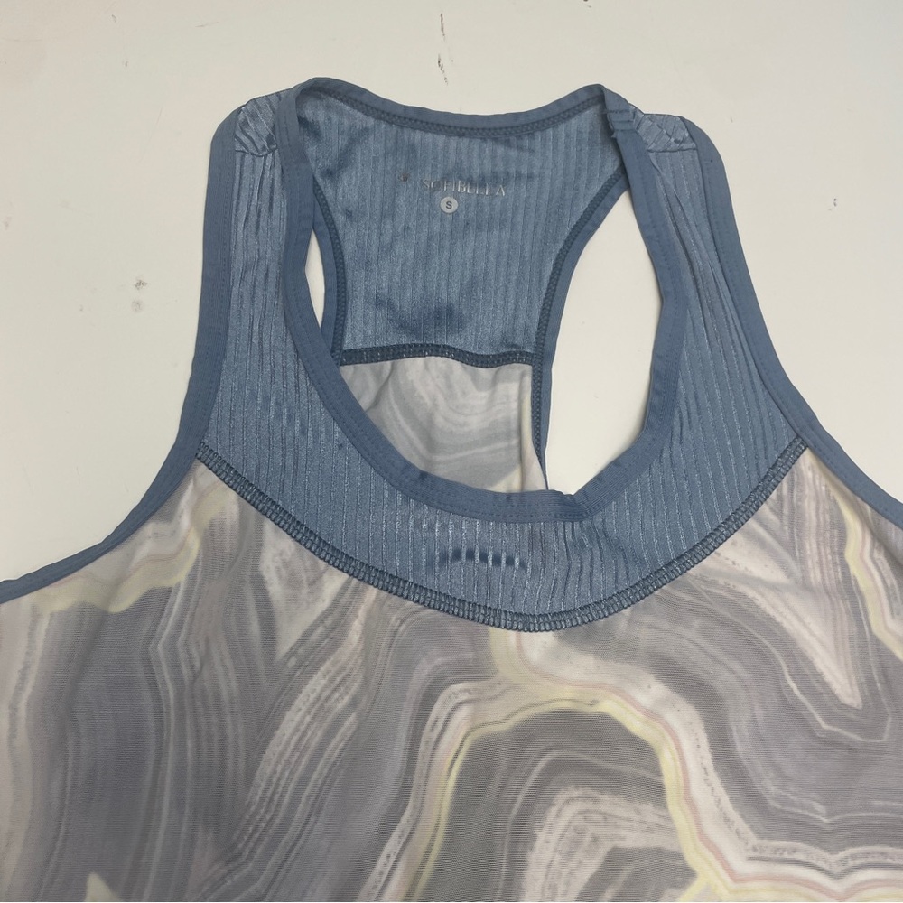 Sofibella Blue And Gray Patterned Tank Top S - image 4